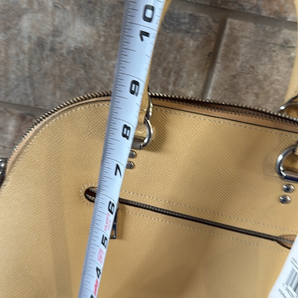 NWT COACH Soft Yellow Katy Satchel - Picture 5 of 8